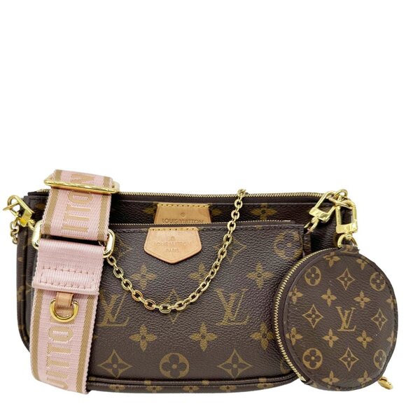 Louis Vuitton  Multi Pochette Accessoires Monogram Canvas Crossbody Bag Brown - Picture 1 of 16